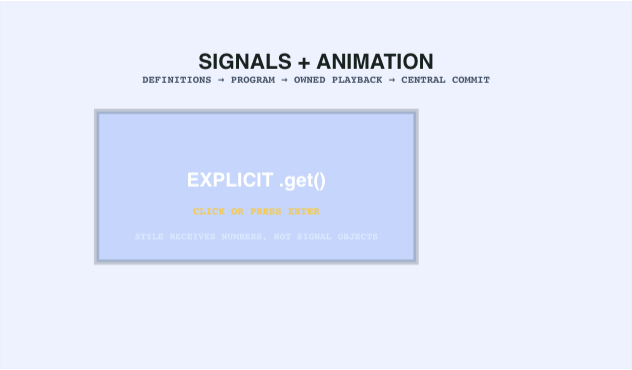 Signals and animation